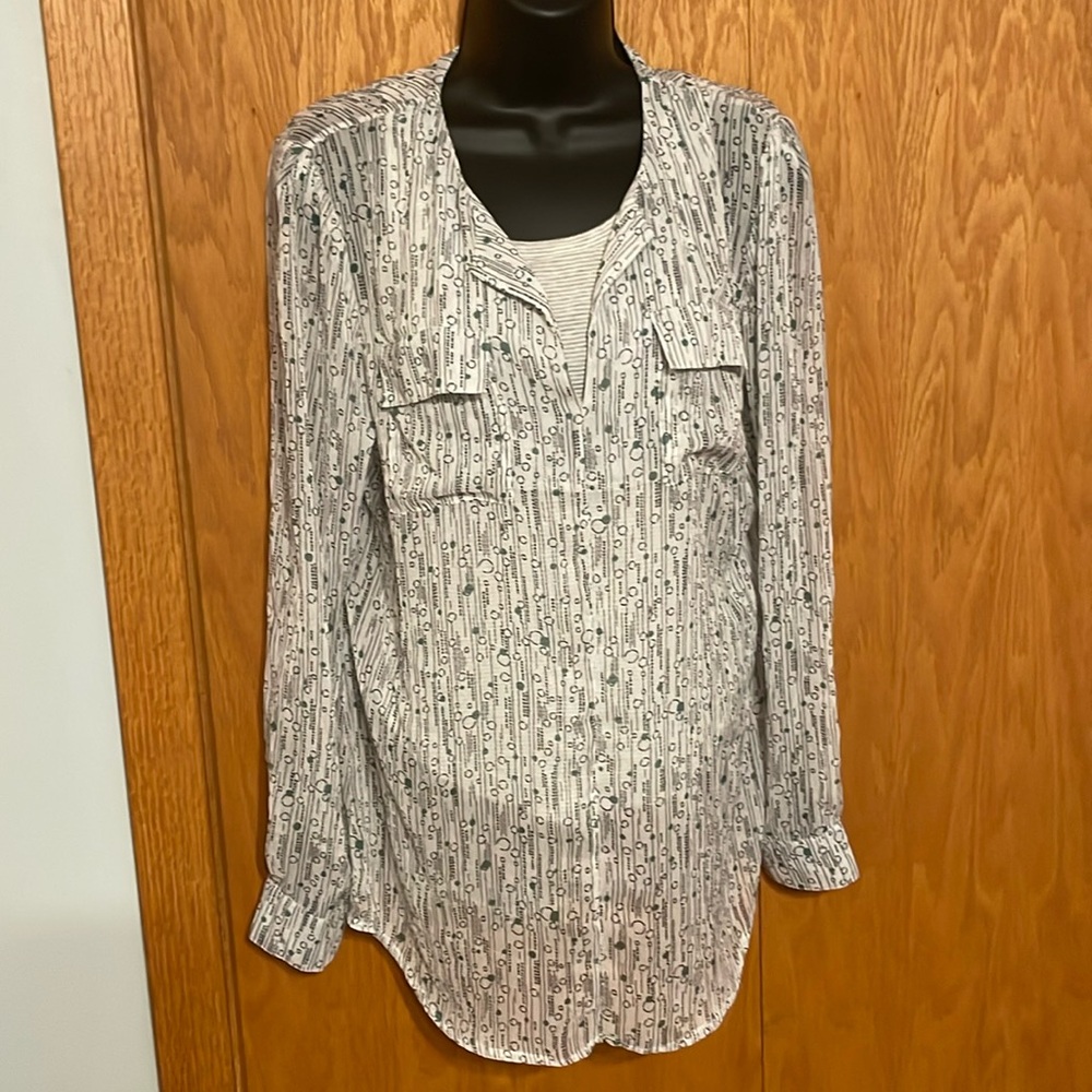 Worth dress shirt, white sheer, size small